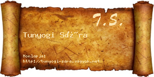 Tunyogi Sára névjegykártya