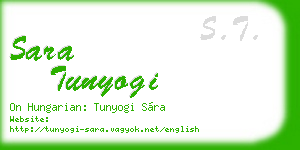 sara tunyogi business card